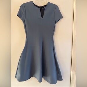 Giorgio Armani Collezioni Italy polyester Blend Gray Cap Sleeve Dress Sz 38 vtg